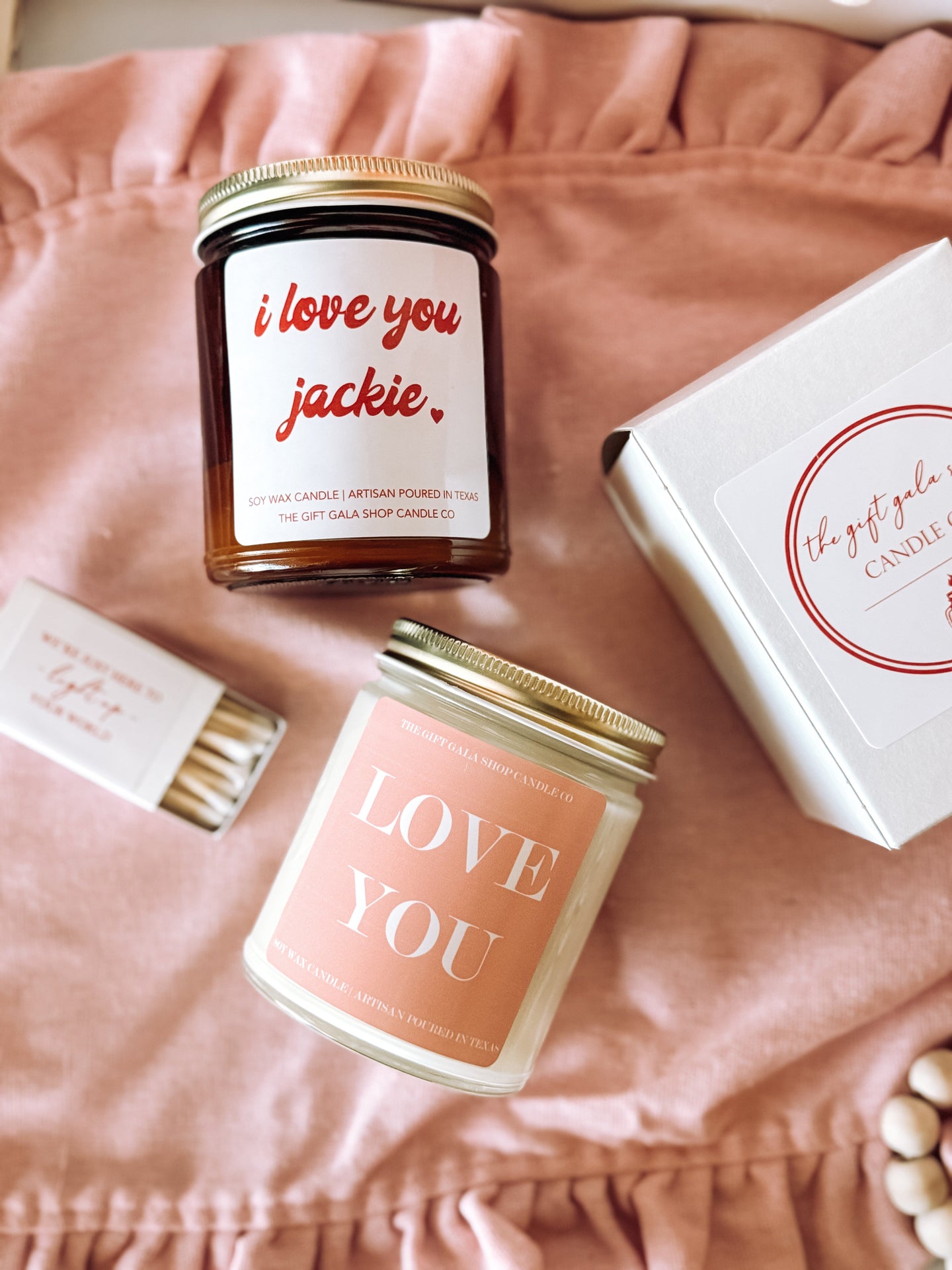 LOVE YOU Valentines Day Candle | Galentines Gift | Valentines Home Decor Soy candle Thegiftgalashop